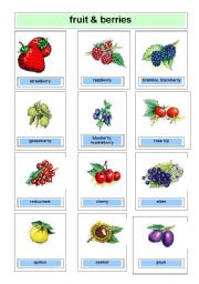 English Worksheet: Flashcards berries