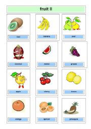 Flashcards fruits