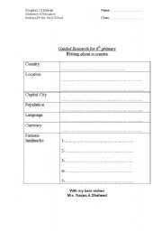 English Worksheet: countries