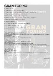 English Worksheet: GRAN TORINO