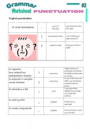 GRAMMAR WORKSHEET 2 - Punctuation (5 pages)