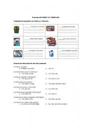 English worksheet: Exercise with there is