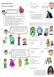 English Worksheet: describing people 1