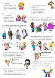 English Worksheet: describing people 2