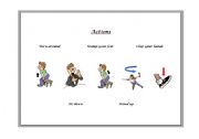 English Worksheet: Actions in the class
