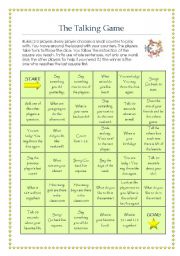 English Worksheet: The Talking Game