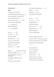 English Worksheet: The Killers, Human (Song)