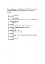 English worksheet: Role play 