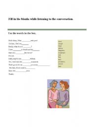 English worksheet: Health Dialogue