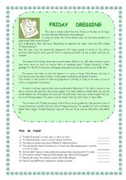 English Worksheet: Reading Comprehension