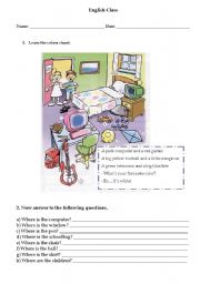 English Worksheet: Colors chant