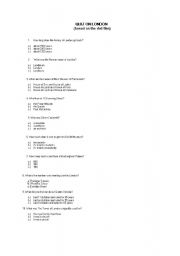 English worksheet: London quiz