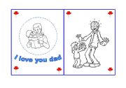 English Worksheet: Fathers day card