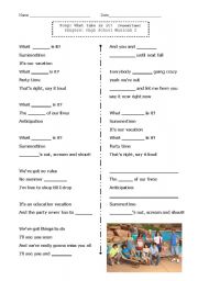 English Worksheet: What time is it?  High School Musical