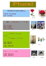 English worksheet: Plural of nouns