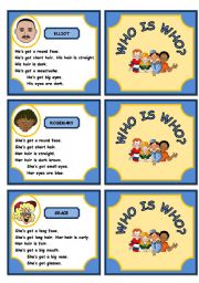 English Worksheet: WHO IS WHO? - GAME (PART 2)