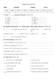 English worksheet: Exam