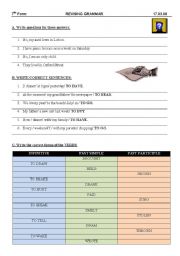 English Worksheet: Grammar remedial work