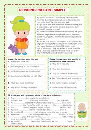 English Worksheet: present simple