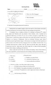 English Worksheet: Knowing Britain