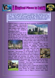 English Worksheet: Hogwarts: a magical place to learn - 2 pages