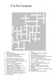 Computer Vocabulary Crossword