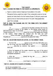 English Worksheet: PASSIVE VOICE