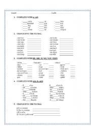 English Worksheet: A / an