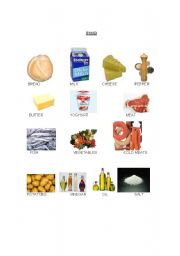 English worksheet: BASIC FOOD