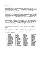 English Worksheet: dragon dream