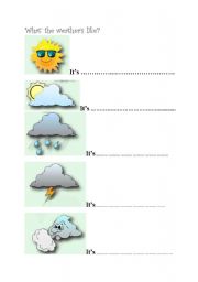 English Worksheet: Weather