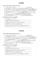 English worksheet: If- clauses