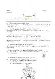 English Worksheet: Kung Fu Panda movie