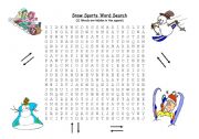 English worksheet: Winter Wordsearch