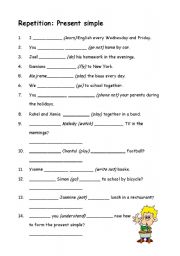 English Worksheet: Present Simple Repetition