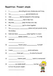 English worksheet: Present Simple Repetition