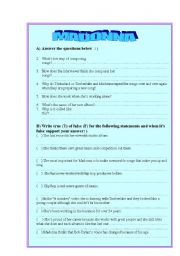 English worksheet: Interview with Madonna