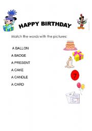 English Worksheet: Happy Birthday