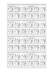 English worksheet: Numbers dice