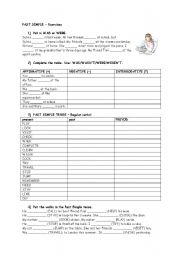 English worksheet: Past simple tense (+, -, ?)