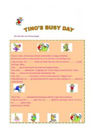 English worksheet: FUTURE SIMPLE WITH TINO,THE CLOWN