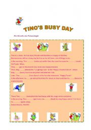 English Worksheet: FUTURE SIMPLE WITH TINO,THE CLOWN