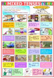 English Worksheet: MIXED TENSES