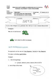 English worksheet: SETS