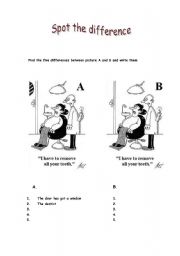 English Worksheet: Spot the difference