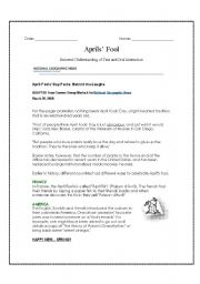 English Worksheet: Aprils Fool activity