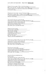 English Worksheet: 1st Conditional Song