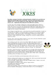 English Worksheet: Jokes