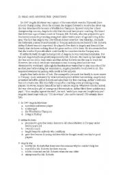 English Worksheet: A WIMBLEDON CHAMPION