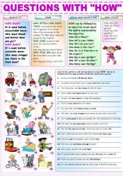 English Worksheet: QUESTIONS WITH 